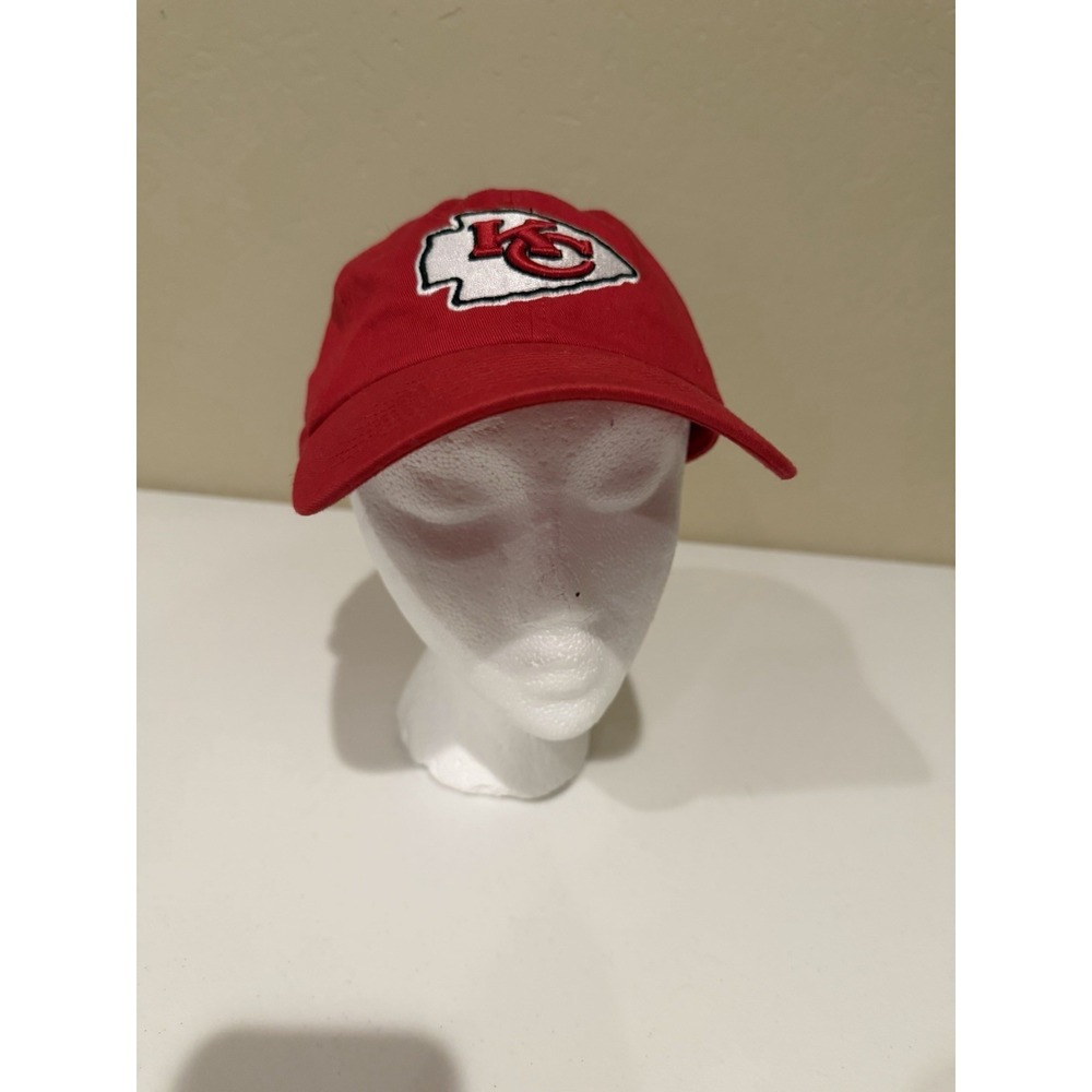 Kansas City Chiefs Hat Cap Adjustable Hook & Loop‎ NFL Team Apparel Red Football